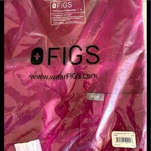 Figs Small Catarina Dark Magenta Scrub Top